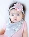 Baby Bandana Bibs for Drool Boys and Girls, 8-Pack Hypoallergenic Absorbent Organic Cotton with Snaps Teething Drooling, Unisex Baby Shower Gift Newborn Registry Must Haves (Black White Monochrome)