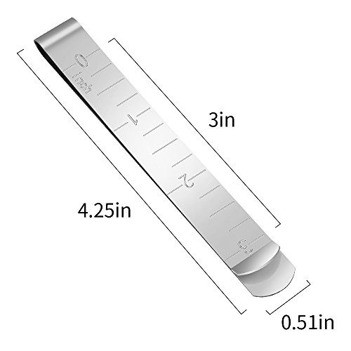 MumCraft Quilting Supplies Set of 15 Stainless Steel Hemming Clips 3 Inches Measurement Ruler Sewing Clips for Wonder Clips, Pinning and Marking Sewing Project