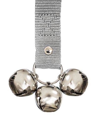 Potty Bells Housetraining Dog Doorbells for Dog Training and Housebreaking Puppy. Pet training. Pet supplies. 1.4 Inch Dog Bell with Doggie Doorbell and Potty Puppy training. (Grey) - Thumbnail 2