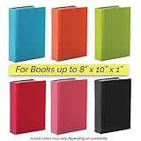Stretchable Standard Size Book Covers, 6 Pack, Assorted Solids, Fits Books Up to 8