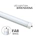 8ft LED Bulbs for T12 LED Fluorescent Fixtures,F96T12 LED Tube Replacement,120V and 277V Input, 5500K Daylight White,40Watt 4800LM Super Bright (4PCS 5500K Daylight White)