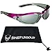 Bikershades Chrome and Pink Motorcycle Sunglasses Foam Padded with Anti Glare Smoke lenses for Women.