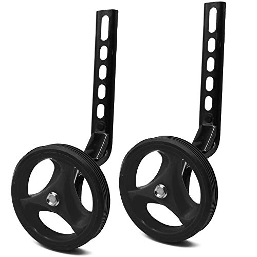 LOOYUAN Training Wheels for 12 14 16 18 20 inch Bike,Bicycle Training Wheels Heavy Duty for Kids Boy Girls Bikes,Designed with Reinforced Metal to Prevent Bending and Falling (Black)