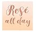 Rosé Party Decorations, Pink Napkins (Rose Gold Foil, 5 x 5 In, 50 Pack)