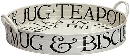 Emma Bridgewater Black Toast Large Round Tray with Handles