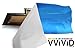 VViViD Auto Emblem Vinyl Wrap, Matte Blue Metallic, Compatible with Chevy Bowtie Logo 11.8 Inches x 4 Inches Sheets (x2)