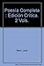 Poesía completa 9591000553 Book Cover