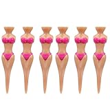 NUOLUX 6pcs Bikini Lady Girl Golf Tees Divot Tools (Violet)