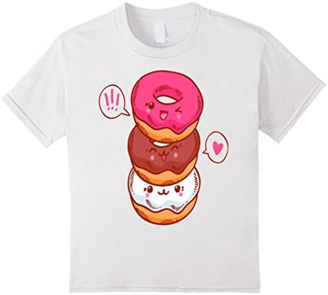 Kids Donuts Kawai Tree Food T-Shirt Women Men 10 White