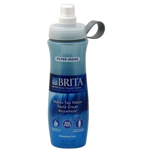 Brita Sport Water Filter Bottle, 24 Ounce, Blue