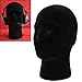 KeyZone Men Styrofoam Foam Vivid Mannequin Manikin Head Model Wigs Cap Display Stand Black