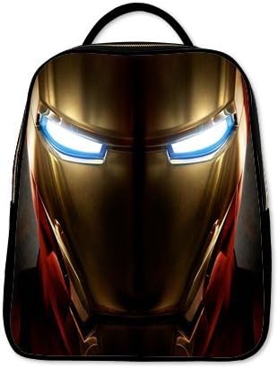 Scottshop New Design Iron Man Custom PU Leather Square Student Backpack School Bag Universal