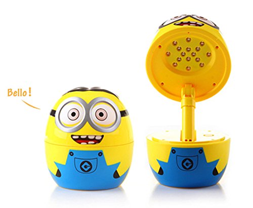 Minions LED Kids LED Chargeable Adjustable Folding Rotate Study Table Light and Eye Protection Lamps 180D(Yellow)