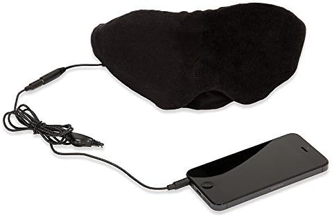 1 Voice Sleep Headphones Eye Mask, Black