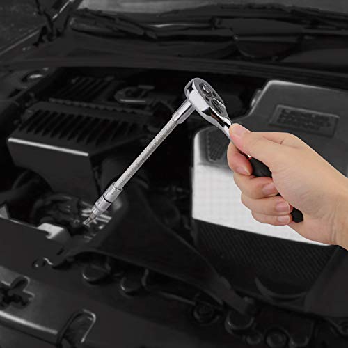 URGENEX 46pcs 1/4-Inch Socket Ratchet Wrench Combination Tools Kit for Auto Repairing 1/4