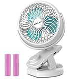 OPOLAR Clip Fan, 5200mAh Battery Operated USB Fan, Power Bank Function, Strong Grip, Clip and Desk Fan 2 in 1, Perfect Personal Rechargeable Fan for Baby Stroller, Crib, Treadmill, Camping, Outdoor