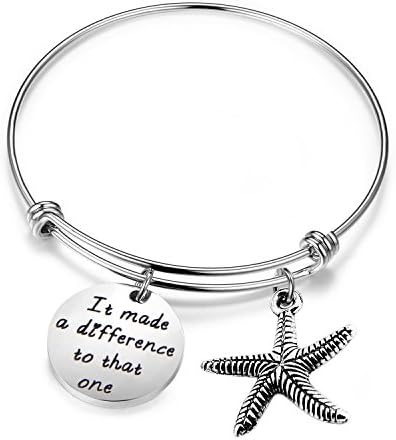 MAOFAED Starfish Bracelet It Made a Difference to That one Social Worker Gifts Sea Jewelry