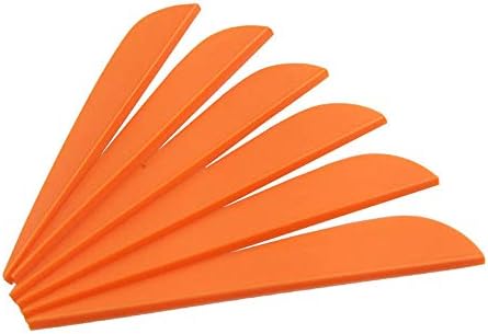 SHARROW 50pcs Archery Arrow Rubber Feathers Plastic Vanes Fletches 3 Inches Fletching for Target Arrows
