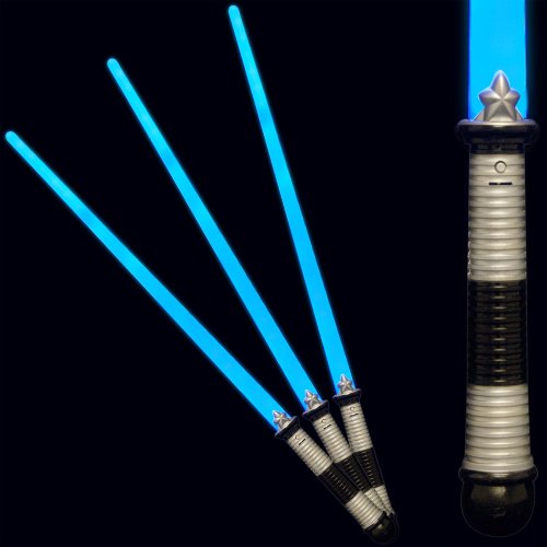 Blue LED Light Up Saber Space Weapons (3-Pack)