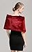 Faux Fur Shawl Wrap Women’s Bridal Winter Wedding Party Shrug Free Brooch (12 colors) by BEATELICATE