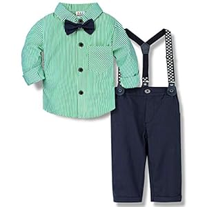 mintgreen Baby Jongen Kleding Heer Formele Outfit met Lange Mouwen, Grasgroen, 9-12 maanden (Fabrikant maat: 80)