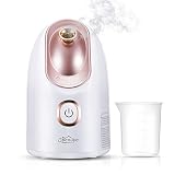 Openuye Facial Steamer, Nano Ionic Hot Mist Moisturizing Face Humidifier Pores Cleanse Beauty Skin Care SPA Constant Temperature Ozone-free Nano Sprayer with Aromatherapy Basket