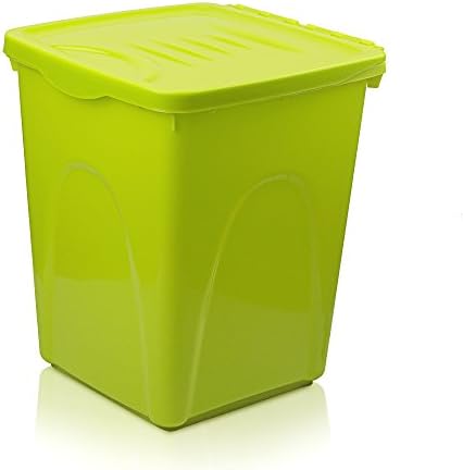 Petphabet THE BEST Airtight Pet Food Storage Container with Wheels, Up to 30 Pounds Storage, Green