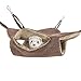 Niteangel Pet Hammock Swing Snuggle Sack for Ferret Rats Suger Glider Squirrels - Napping Bed Pocket (Chocolate)