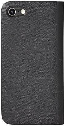 [iPhone 7 Case], SQUAIR - Calf Leather Case for iPhone7 - Book Type (Black) (Black)