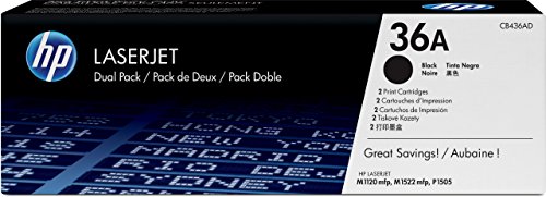 HP LaserJet 36A Print Cartridge - Retail Packaging - Dual Pack - Black CB436AD