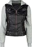 FULL TILT Fleece/Faux Leather Womens Hooded Jacket