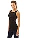 PattyBoutik Women's Lace Front Overlay Lined Tank Top