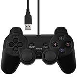 SQDeal USB Dual Shock Joystick Gamepad Gaming Controller [Double Vibration Feedback Motors] for PC Computer Laptop Window (Black)