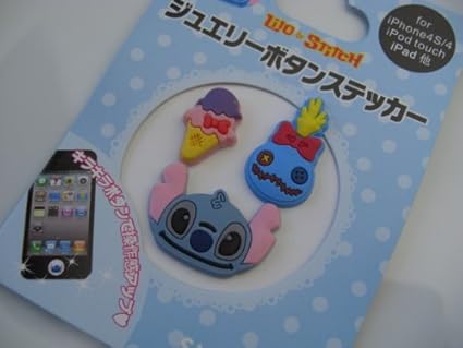 Amazon スティッチ ホームボタン シール 3ｄ 3種類入り Iphone Iphone5 Iphone4s Ipad Ipod Ipad Mini ボタン ステッカー ジュエリー ボタン ステッカー スティッチ かわいい ディズニー ホームボタンシール 通販