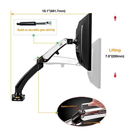 North-Bayou-Monitor-Desk-Mount-Stand-Full-Motion-Swivel-Monitor-Arm-for-17-27-Computer-Monitor-with-Gas-Spring