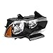 Headlight Assembly for 2011-2014 Dodge Charger OE Style Headlights Replacement Black Housing with Amber Reflector Clear Lens (Driver and Passenger Sides)