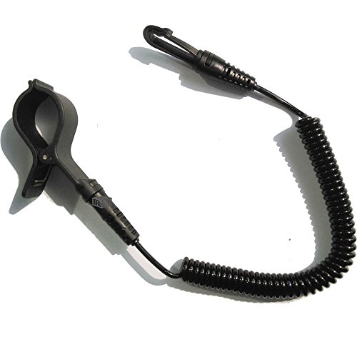 MAYMII Universal Kayak Canoe Coiled Paddle Leash Cord Rod Oar Coil Tether Hook Clip - Thumbnail 3