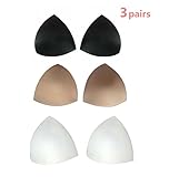 Womens Removable Smart Cups Bra Inserts Pads For Swimwear 3 Pairs In Set