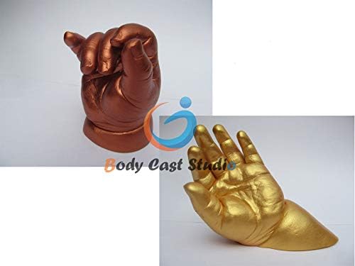Baby 3D Casting Kit -"Big" (Gold+Copper Colour) | Hand Print Foot Print | 500g Alginate - up to 4-5 Newborn Cast