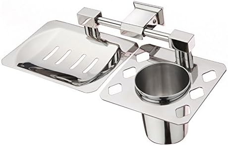 Doyours Bathroom Organizer Anti-corrosive Combined Soap Dish &amp; Tooth Brush Holder
