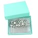 EVER FAITH Cream Simulated Pearl Austrian Crystal Bridal Flower Hair Comb