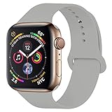 YANCH Compatible with for Apple Watch Band 38mm 40mm, Soft Silicone Sport Band Replacement Wrist Strap Compatible with for iWatch Nike+,Sport,Edition,M/L,Pebble