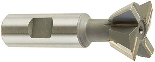 KEO 74244 Carbide-Tipped Dovetail Cutter, Uncoated (Bright) Finish, Weldon Shank, 45 Degree Angle, 3" Cutter Diameter, 1-1/4" Shank Diameter, 1" Face Width