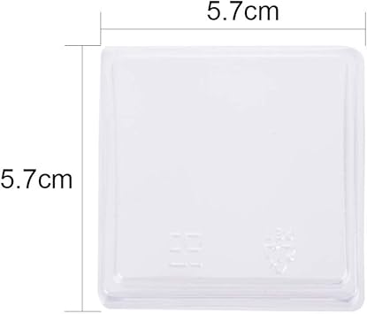 Rosepoem Hoher quadratischer Dessertbecher aus durchsichtigem