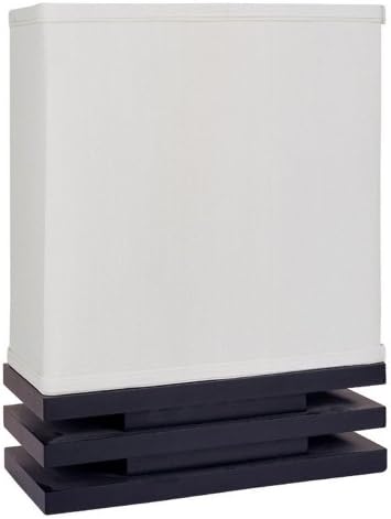 Lamps Co - Tropical Style Rectangle Table Lamp, Black