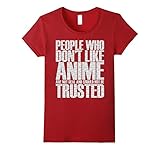 Women's Anime eyes shirt - People who dont like anime shirt Medium Cranberry