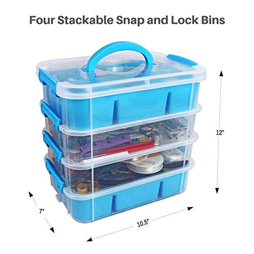 Stackable Plastic Craft Storage Containers By Bins Things