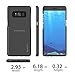 LUVVITT Galaxy Note 8 Case, [PROOFTECH] Shockproof Flexible TPU Case with Impact Resistant TPE Shock Absorption Bumper for Samsung Galaxy Note 8 Phone (2017) - Clear/Black