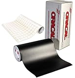 ORACAL Matte Black Adhesive Craft Vinyl for Cameo, Cricut & Silhouette Including Free Roll of VViViD Clear Transfer Paper (6ft x 12