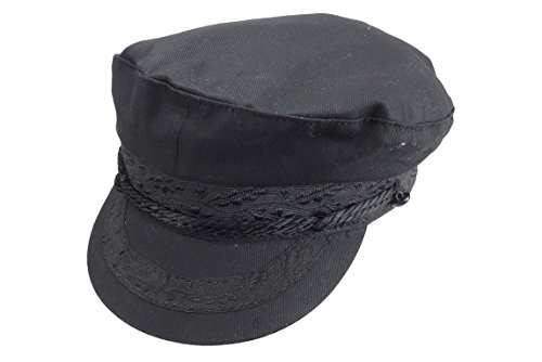 Essence Of Europe Gifts Men's Greek Fisherman Cap Cotton/Polyester Large Black